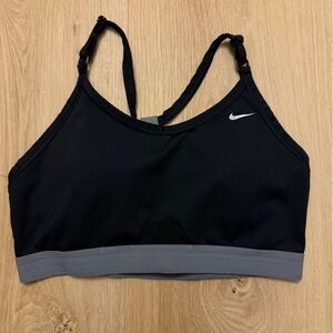Nike Black and Gray Athletic Sports Bra